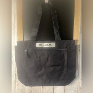 Vintage Black Polo Sport Ralph Lauren Tote Bag 90s Y2K RL2000 Spellout